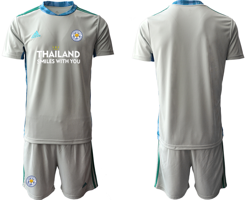 Men 2020-2021 club Leicester City grey goalkeeper Soccer Jerseys